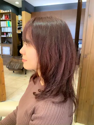 セミロング 縮毛矯正/髪質改善 飯田公祐のヘアスタイル