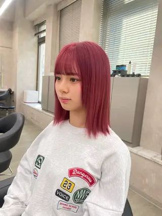 ミディアム カラー ヘアアレンジ 💗横浜美容室 💗HARUNAのヘアスタイル