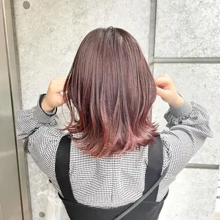 ミディアム カラー ヘアアレンジ MiU所属・韓国×髪質改善×美髪 縮毛矯正×レイヤーのヘアスタイル