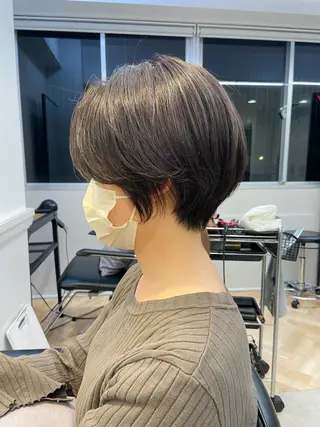 ショート カラー 山下夕月 ショート🫧ボブのヘアスタイル