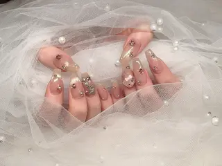 ネイル I-nailロング /ワンホン/キラキラのネイルデザイン