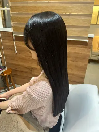 ロング 須藤 百合香のヘアスタイル