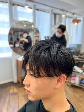 ショート メンズ 髪質改善/縮毛矯正/ 超高濃度水素ケアのヘアスタイル