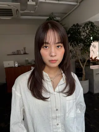 カラー 暖色・透明感カラー /唯菜 ユイナのヘアスタイル