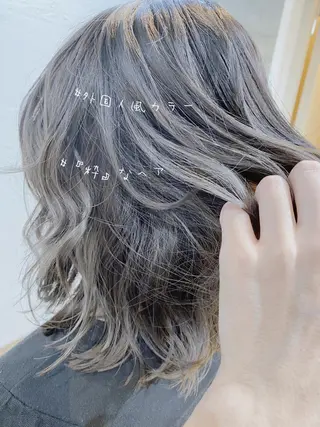 ミディアム カラー 新宿/韓国風レイヤー 髪質改善/渋谷直樹のヘアスタイル