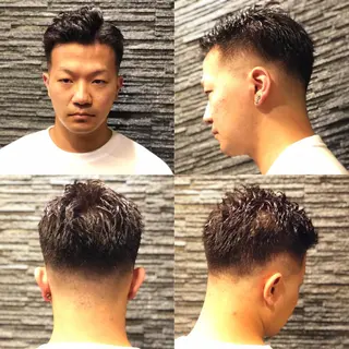 ショート パーマ ヘアアレンジ メンズ 萩原 勇樹のヘアスタイル