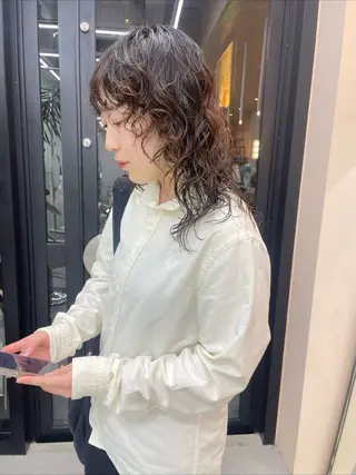 パーマ yuka/ロング/ レイヤーカットモデルのヘアスタイル