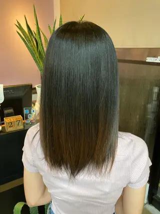 ミディアム 阿倍野/髪質改善 /縮毛矯正/坪田幸広のヘアスタイル