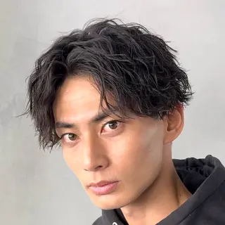 ミディアム パーマ ヘアアレンジ メンズ fifth Tokyo所属・fifth 石川 凪のヘアスタイル
