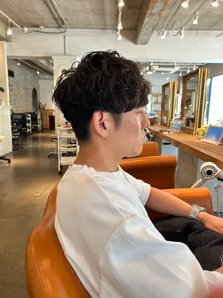 ショート パーマ メンズ 韓国風カット/ 髪質改善 黒崎のヘアスタイル