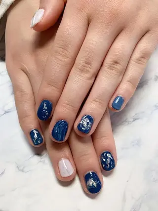 ネイル はな💎ネイル ワンホン、長さ出しのネイルデザイン