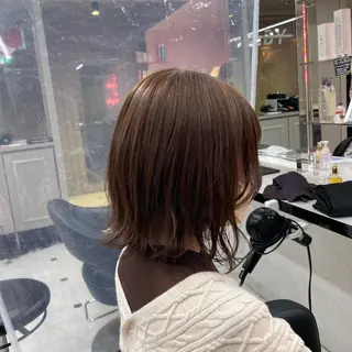 セミロング カラー EMIL/上野駅近 /ブリーチ縮毛矯正のヘアスタイル