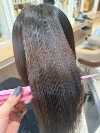 ミディアム パーマ 韓国ヘアメイク🎀/ 縮毛矯正✨山本媛香のヘアスタイル