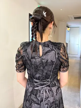 ヘアアレンジ mizuki/ピンク ベージュ.レイヤーのヘアスタイル