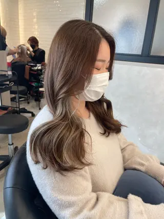 ロング カラー &chaLme   心斎橋所属・emi/髪質改善/ 韓国風/艶カラーのヘアスタイル