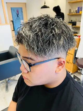 パーマ メンズ メンズ特化/パーマ/ フェードWATARUのヘアスタイル