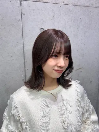 ミディアム カラー clam. yuu🦩のヘアスタイル