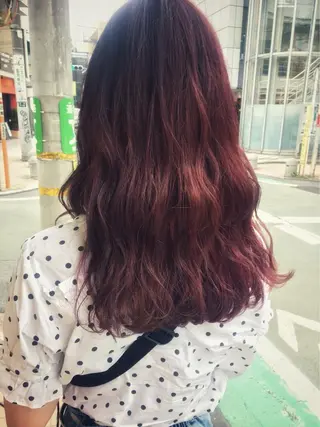 セミロング 艶カラー/韓国風ヘア 🩵shioneのヘアスタイル