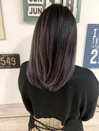 セミロング カラー 京都大人女性ショート 徒歩1分/秋山のヘアスタイル