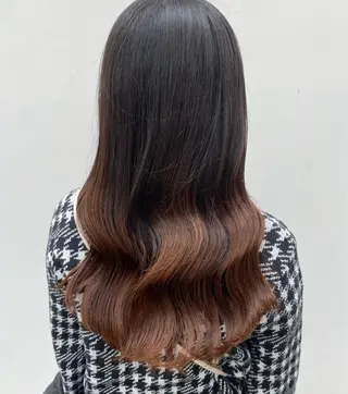 ロング ヘアアレンジ Rinka/梅田/ 透け感カラー🤎のヘアスタイル