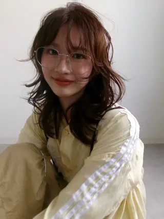 ミディアム レイヤーカット/ 透明感カラーmikuのヘアスタイル