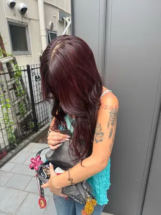 ロング カラー 原宿 ツヤカラー🫧 ちり🍎のヘアスタイル