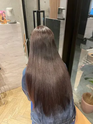 ロング カラー 愛莉/ラベンダー/ ベージュ/ブラウンのヘアスタイル