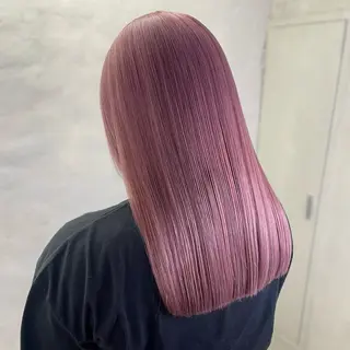 セミロング カラー ヘアアレンジ 🌷韓国淡色ブリーチ 特化／りの🪽のヘアスタイル