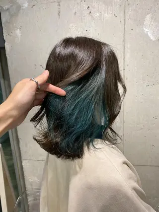 ミディアム カラー エフェクトブリーチ 🌟前澤啓太朗のヘアスタイル