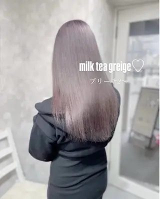 ロング ミルクティー/透明感 カラー🎀YURIAのヘアスタイル