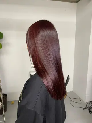セミロング カラー カットモデル/ ハイトーン/ゆうあのヘアスタイル