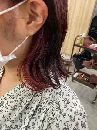 ミディアム カラー 髪質改善/レイヤー カット手塚奨のヘアスタイル