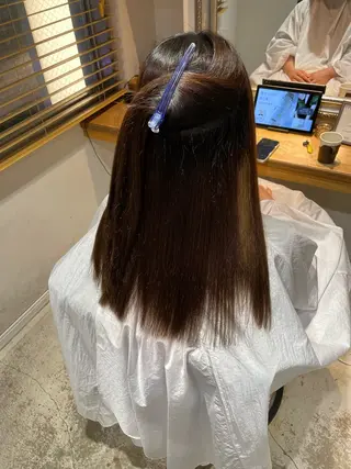 セミロング 縮毛矯正支持率👑 No.1 SORAのヘアスタイル