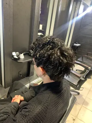 ショート メンズ メンズパーマ/難波/ 心斎橋　室園亮佑のヘアスタイル