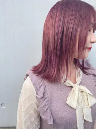 ミディアム カラー パーマ ヘアアレンジ ✨ハイクオリティ✨ 山本香也のヘアスタイル