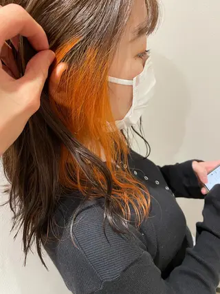 ミディアム カラー ヘアアレンジ ⛄️カトウ ケイゴ⛄️のヘアスタイル