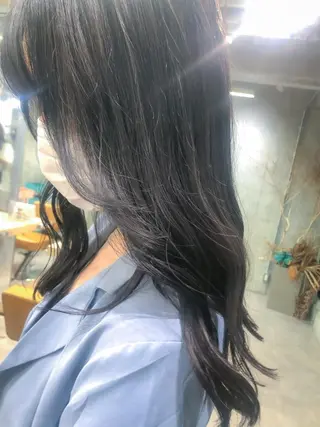 ロング カラー ヘアアレンジ rii-🩰 トレンド韓国ヘアのヘアスタイル