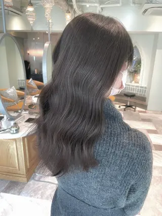 ロング カラー 木屋元一/透明感 /前髪/韓国ヘアのヘアスタイル