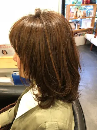 ミディアム カラー 髪質改善 大内翔太のヘアスタイル