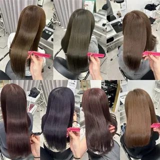 ミディアム カラー 髪質改善/縮毛矯正 🫧RISA🎀のヘアスタイル