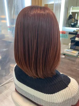 ミディアム カラー ベージュ/インナー カラー🤍Rieのヘアスタイル