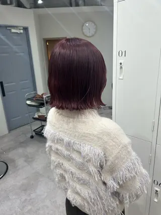 ミディアム カラー ヘアアレンジ ボブ /ニュアンス/ satomi🧸💖のヘアスタイル