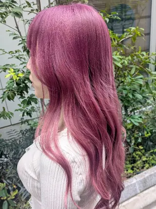 ロング カラー fuwat所属・秋葉原でカラーする なら🐉ちぇーたんのヘアスタイル