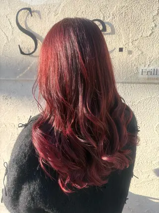 セミロング 西村 弘輝 パーマ/艶髪カラーのヘアスタイル