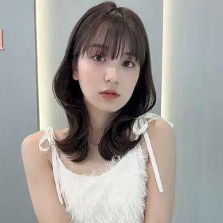 セミロング 縮毛矯正/韓国ヘア /レイヤー🎀ミズキのヘアスタイル