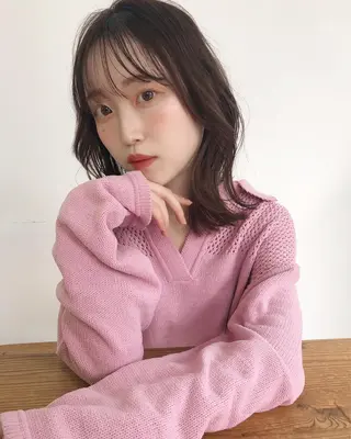 ミディアム カラー テトネ タカシのヘアスタイル