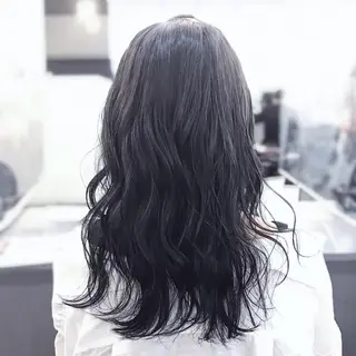 セミロング カラー パーマ ヘアアレンジ across hair design 池袋店所属・伊藤 華紀ᵕ̈*のヘアスタイル