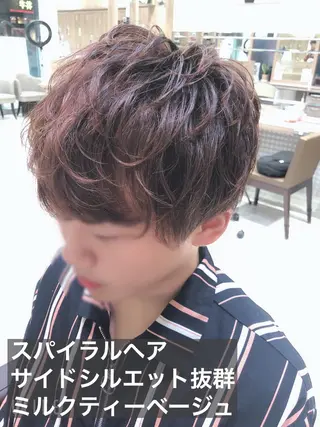 ミディアム カラー パーマ ヘアアレンジ メンズ メンズパーマ特化/ KAORU/店長のヘアスタイル