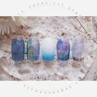 ネイル サメ猫 マーヤのネイルデザイン