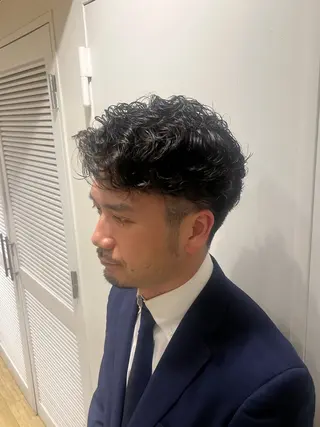 パーマ メンズ 吉松 大輝のヘアスタイル